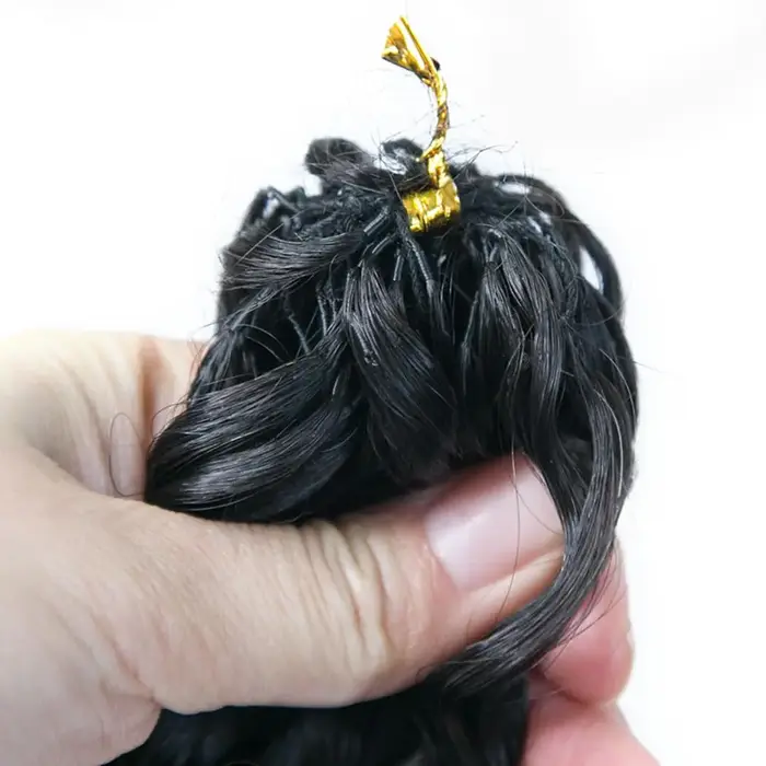 Vague d'eau sans noeud pré-séparé Crochet Extensions de cheveux cheveux humains bouclés plume Croche