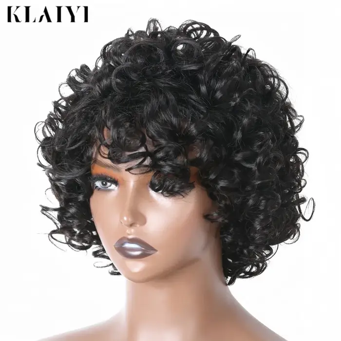 Klaiyi Hair – perruque de cheveux humains courts