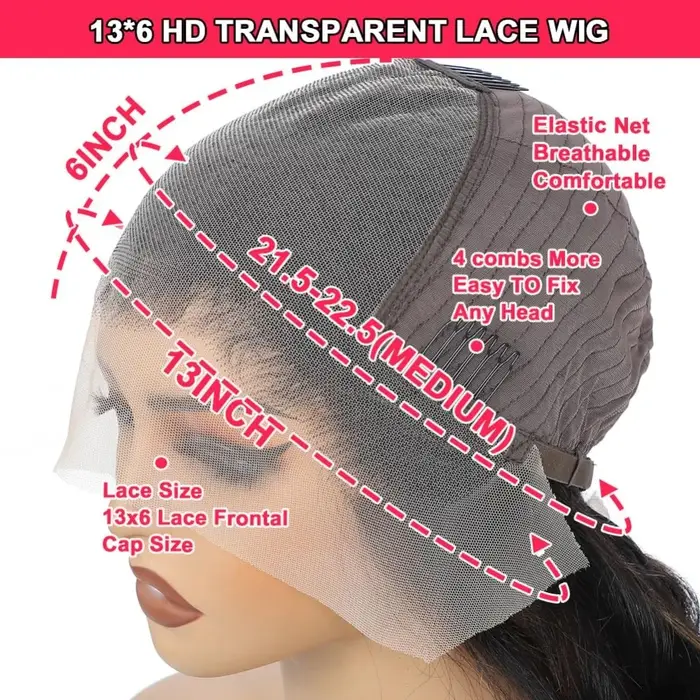 Perruque Lace Front Wig Body Wave Naturelle à Reflets Ombré 1B/30, 13x6, 13x4, Transparente, pour Fe