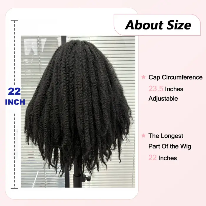 Marley Twist V Part perruques pour femmes noires 24 pouces Afro crépus bouclés
