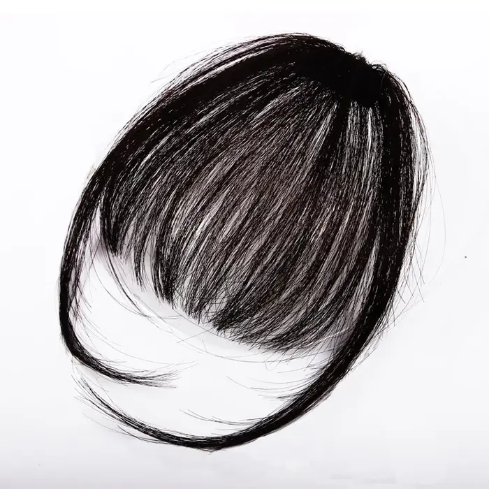 Frange frontale droite à clipser avec frange pour femme