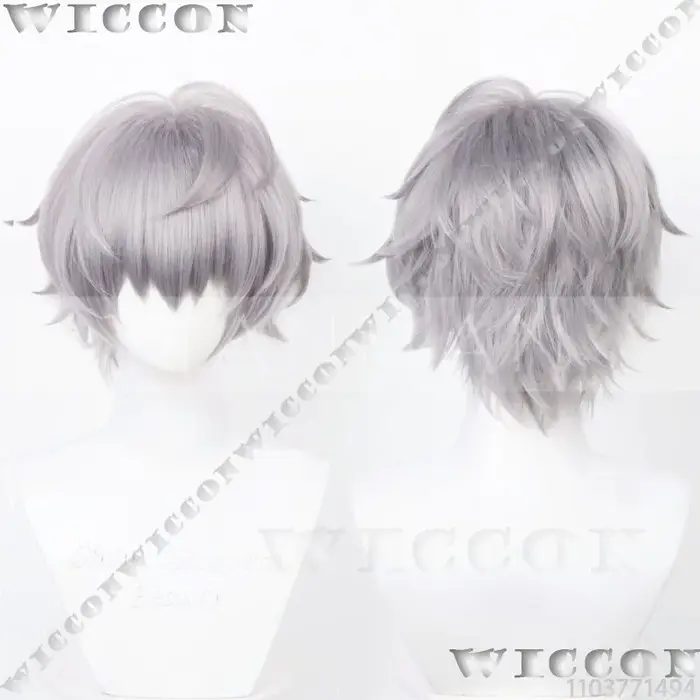 Jusqu'à l'anime Alien scène Cosplay accessoire nouvelle perruque argent gris cheveux hommes idole sc