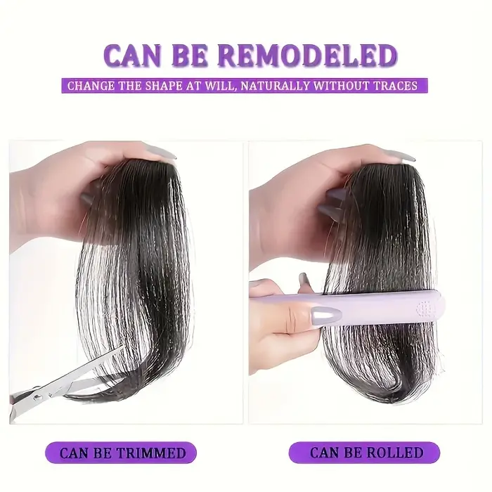 Frange à pince à cheveux en frange