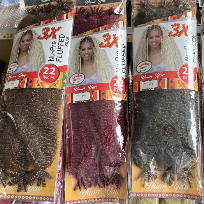 3 paquets de cheveux Afro torsadés de printemps doux 22 pouces Marley Crochet tressage cheveux pré-s