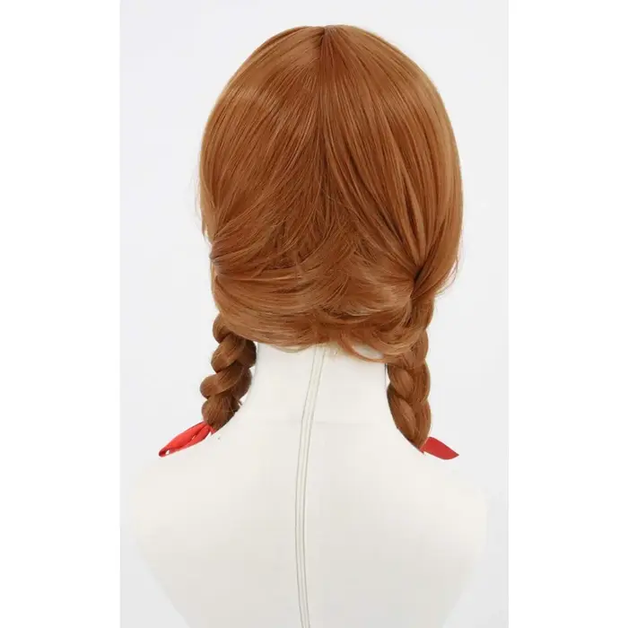 Perruque longue tressée brune pour femmes ou filles