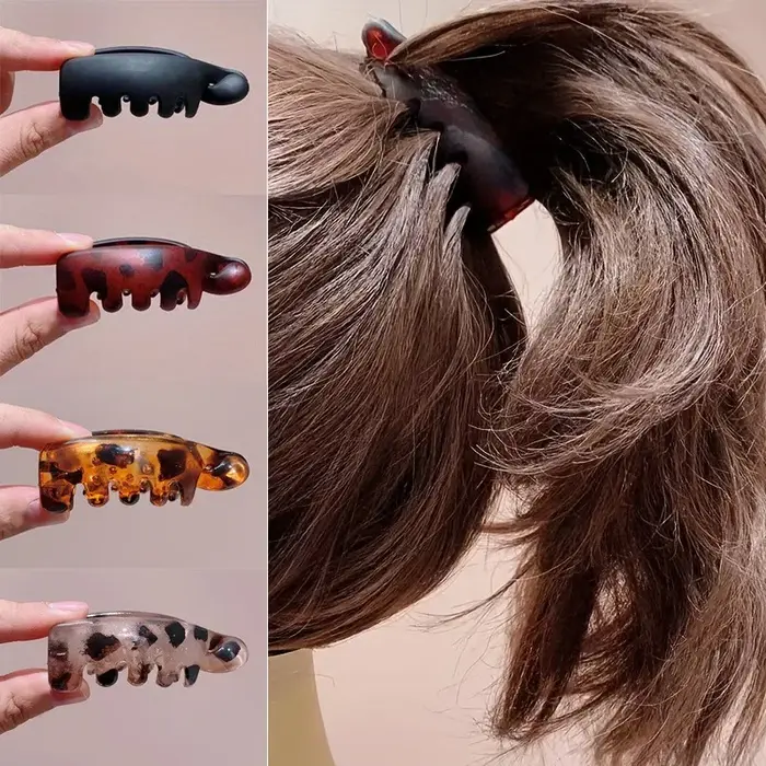 4 pinces banane, petite taille, pinces verticales pour femmes, épingles à cheveux élégantes pour que
