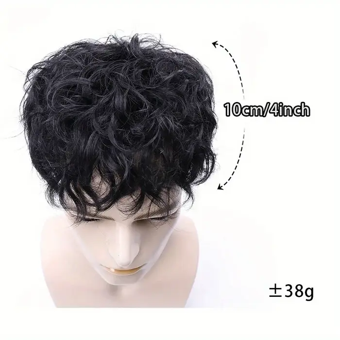 Perruque ample de cheveux humains réalistes pour hommes