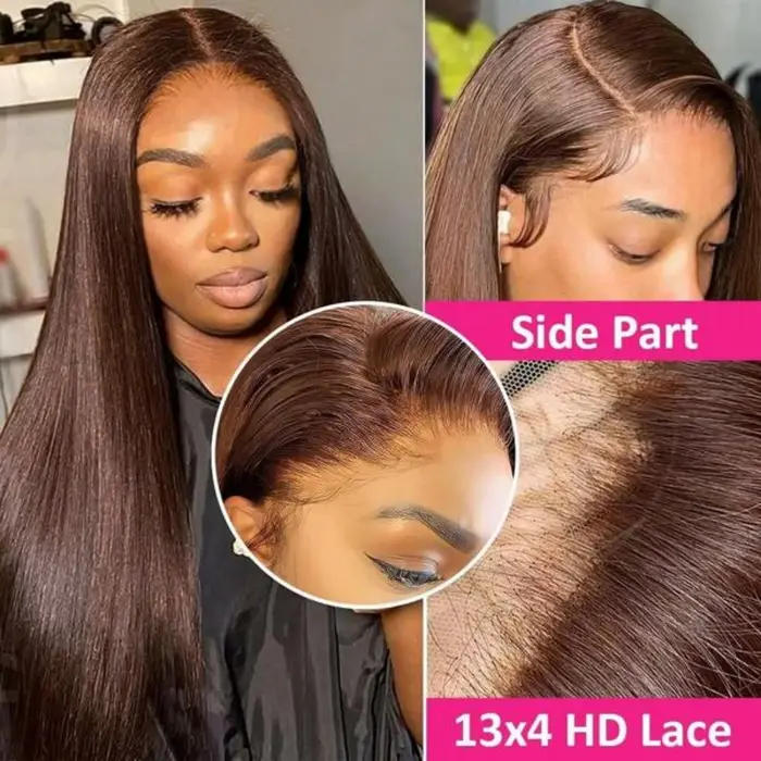 Perruques Lace Front HD 13x4 en cheveux humains brésiliens