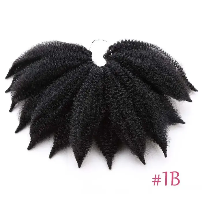 Marley tresses cheveux synthétiques 8 pouces doux Afro crépus torsion Crochet tresse Extensions de c
