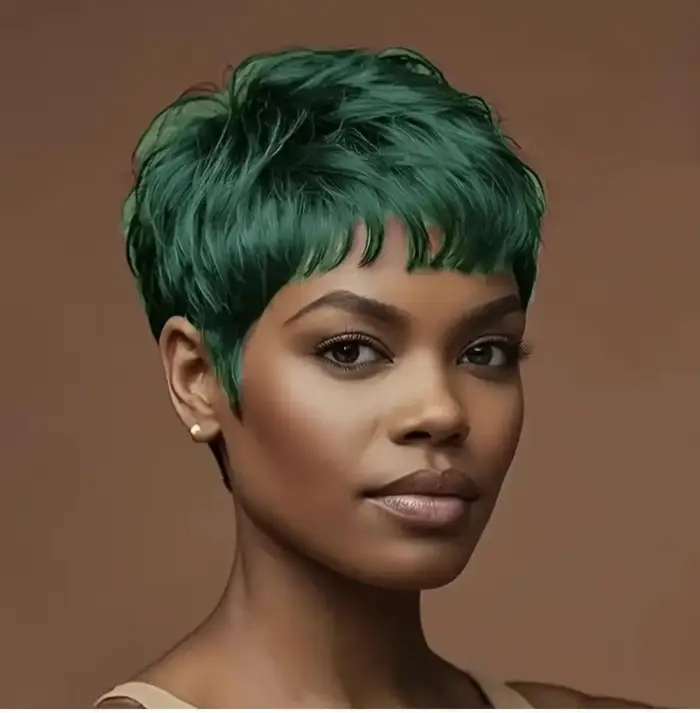 Perruque synthétique courte noire, coupe Pixie pour frange, perruque courte Fak pour femmes, perruqu