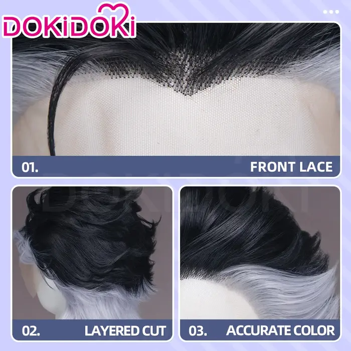 Perruque Lace Front Typhon Zodyl pour Cosplay Anime Gachiakuta DokiDoki