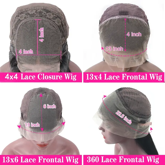 Perruque Lace Frontal Wig naturelle ondulée sans colle