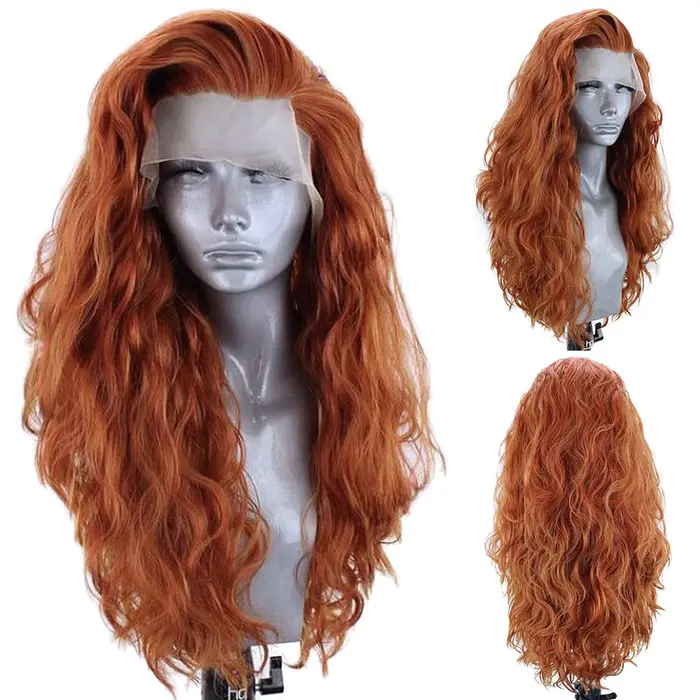 FANXITION – perruque synthétique Body Wave blanche