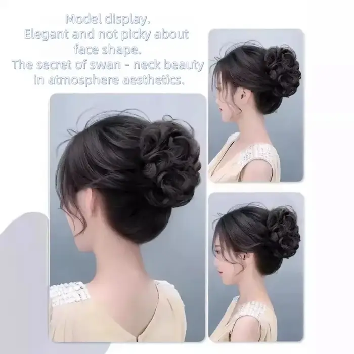 Chignon synthétique en désordre