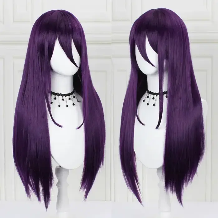 Perruque longue et droite synthétique pour cosplay