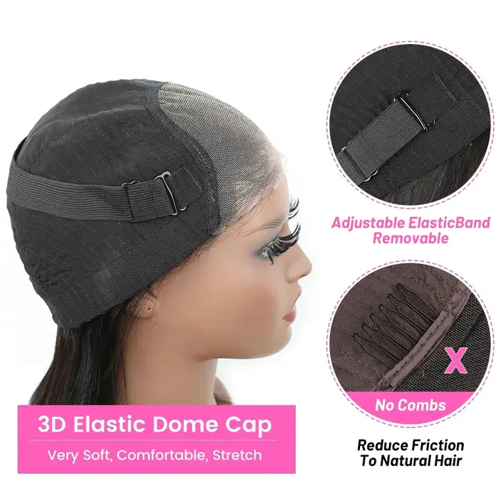 Wear And Go perruques sans colle cheveux humains fermeture pré-épilée Bob