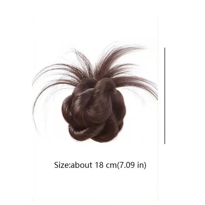 Nouveau cheveux synthétiques chignon griffe pince moelleux naturel noir
