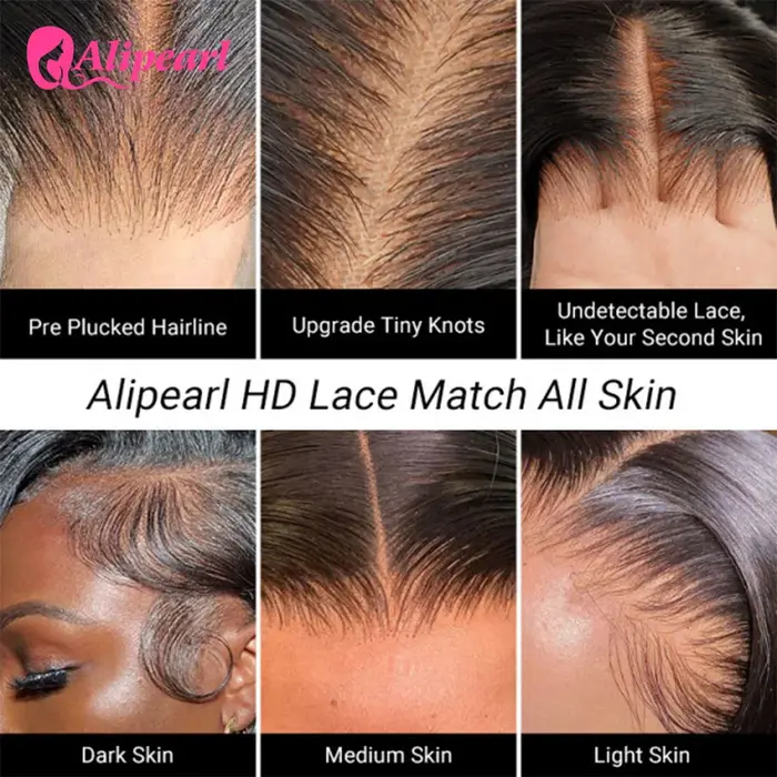 Alipearl-Perruque Lace Front Wig ondulée pré-découpée, cheveux de bébé pré-tressés, 13x4, pre-Wiltsh