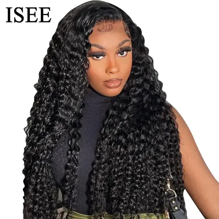 ISEE Hair-Perruque mongole ondulée pré Wiltshire pour femme, extension de cheveux humains, perruque 