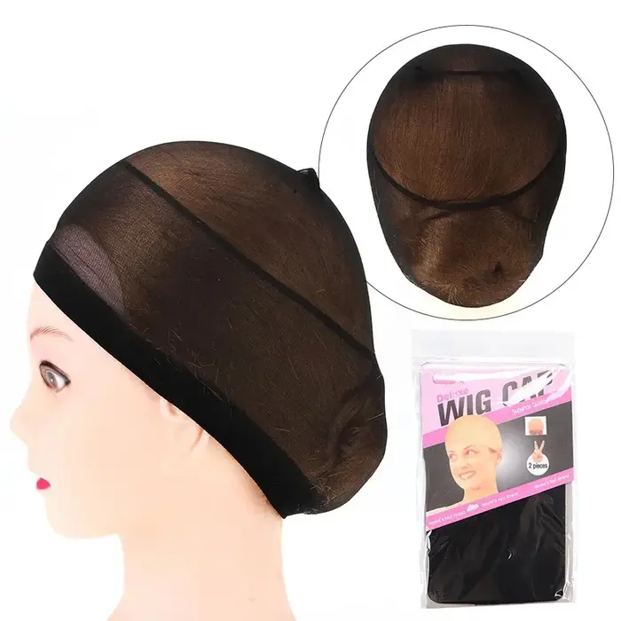 Lot de 2 bonnets de perruque en filet extensible pour tissage de cheveux