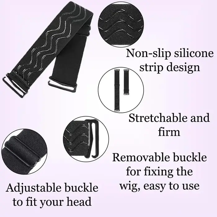 Bonnet de perruque avec bande de maintien réglable pour perruques Lace Front
