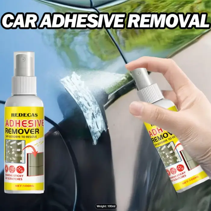 Spray dissolvant, puissant décapant d'adhésifs, sans droits d'importation. Élimine les étiquettes, l