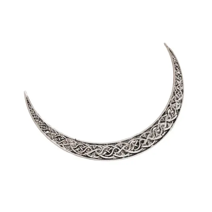 Épingle à cheveux rétro Viking en forme de lune celtique