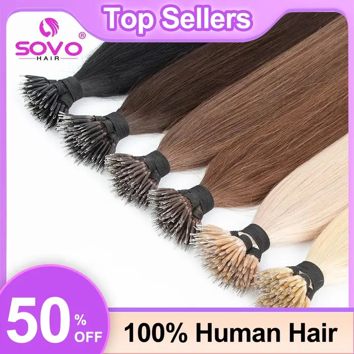 Extensions de cheveux naturels blonds 100 mèches