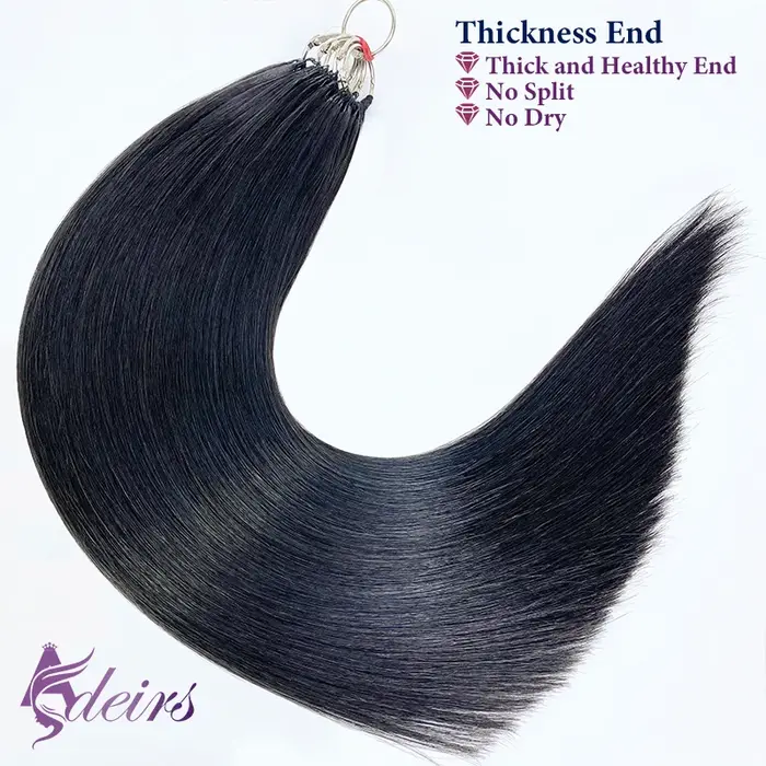 Extensions de cheveux en plumes vierges