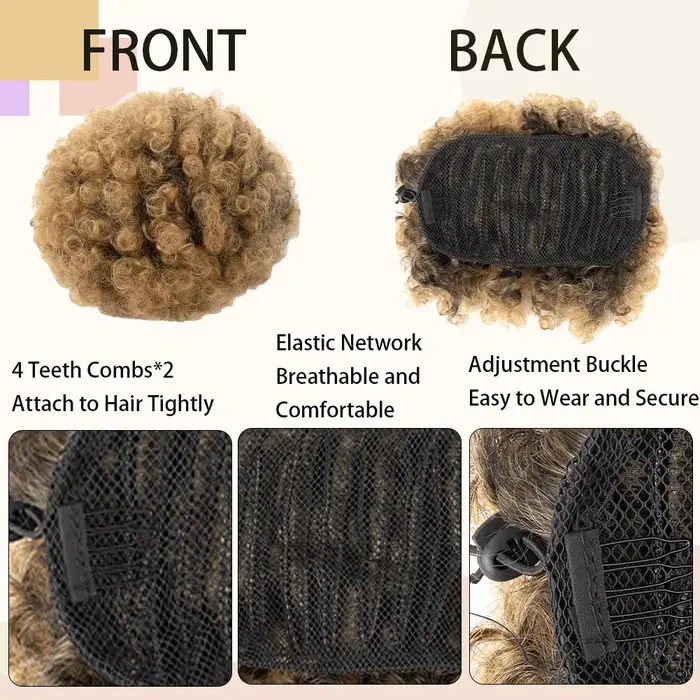 Afro Puff cordon queue de cheval Extension courte