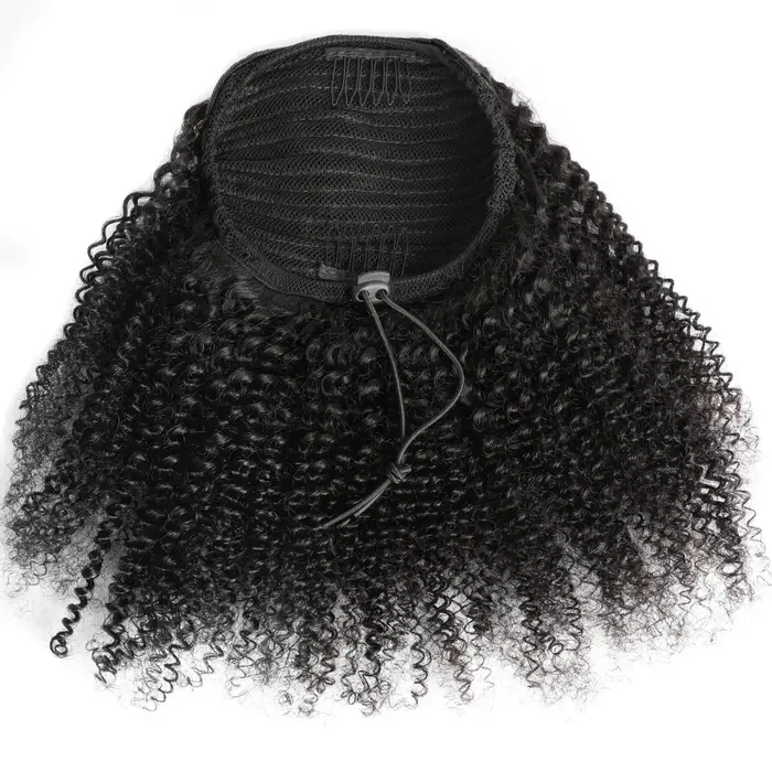Extensions de cheveux humains bouclés crépus mongols 10-24 pouces 4b 4c