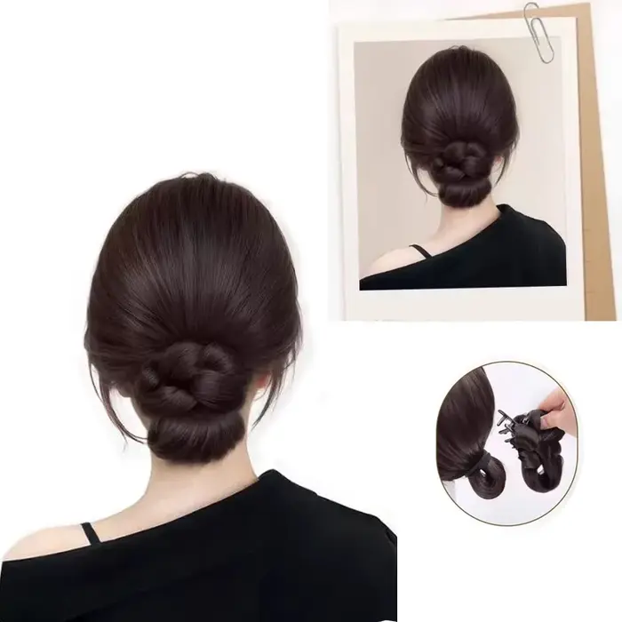Chignon synthétique avec pince à cheveux