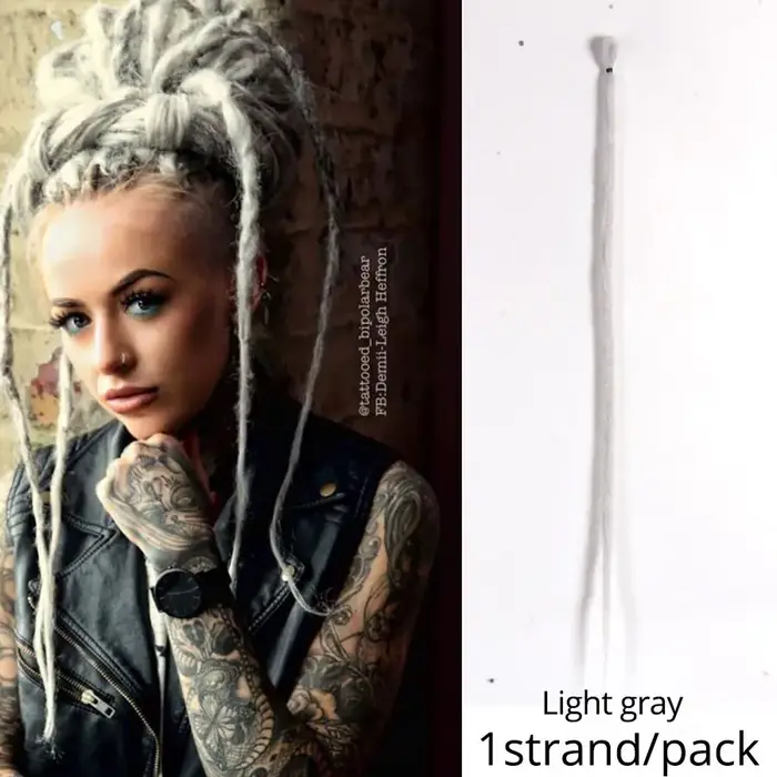 Extensions de dreadlocks synthétiques faites à la main pour femmes