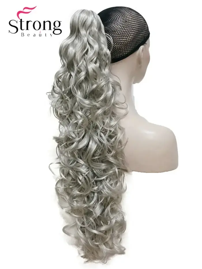 32 "clip synthétique bouclé en griffe cordon queue de cheval Extension de cheveux postiche