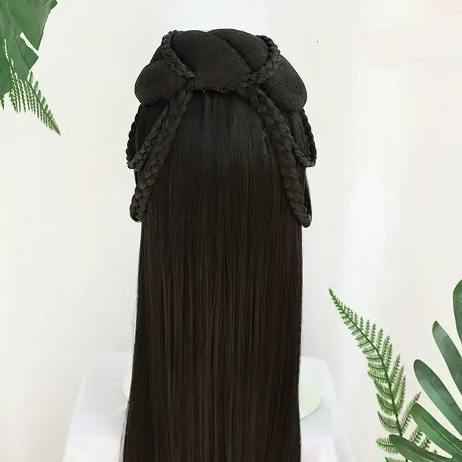 Casquette de perruque complète Hanfu 2025 : postiche chinoise ancienne tout-en-un pour femmes