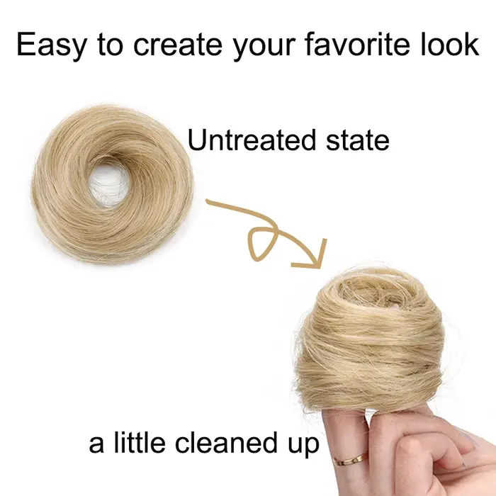 Chignon synthétique avec élastique pour femmes