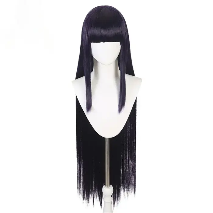 Perruque de Cosplay Anime Hinata Hyuuga bleu foncé