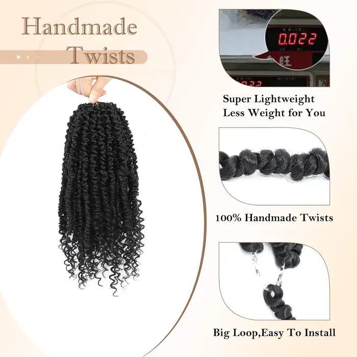 Extensions de tresses synthétiques pré-torsadées Passion Twist