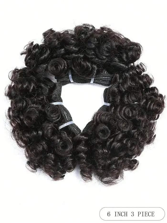 Tissage en lot naturel Remy bouclé et rebondissant