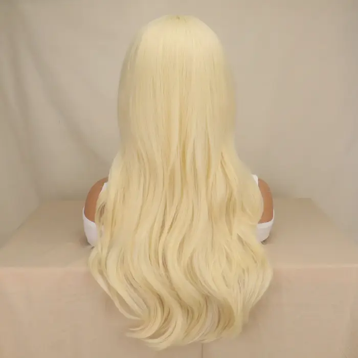 Perruque longue ondulée blonde Lady Gaga