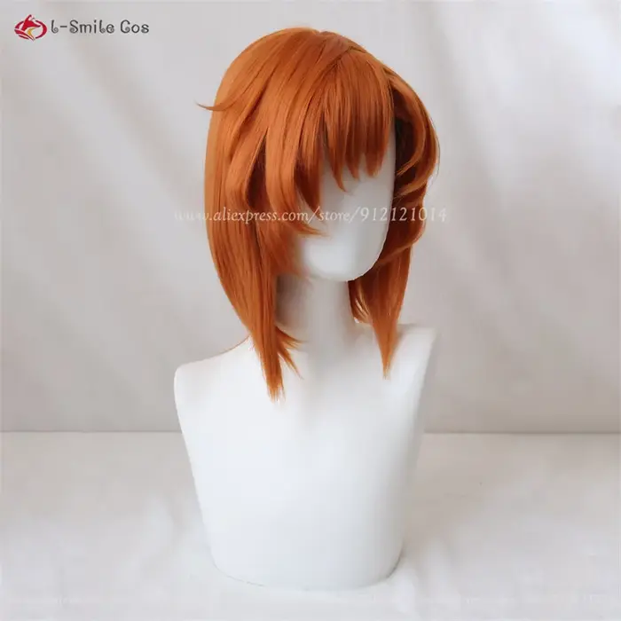 Ryugu Rena Cosplay perruque 35 cm Orange marron perruques