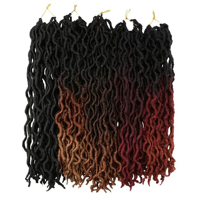 Déesse Faux Locs Crochet cheveux doux bouclés Dreadlocks Extensions de cheveux synthétique tressage 