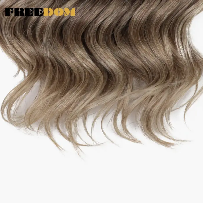 FREEDOM synthétique torsion Crochet cheveux bouclés 16 pouces vague profonde tresse cheveux Ombre Bl