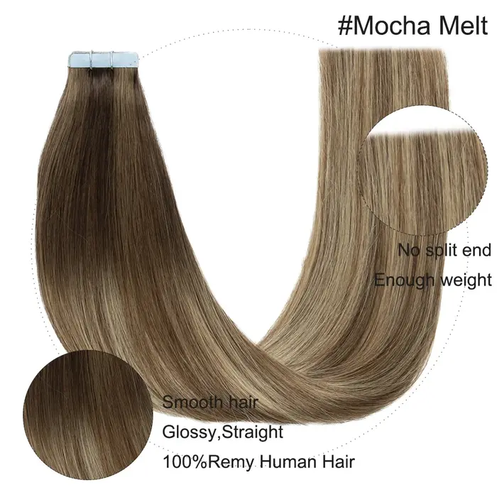 Nouvellement 24 ''Long Extension de cheveux humains femmes bande Ins