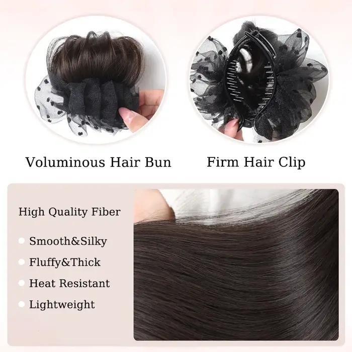 Extensions de chignon synthétiques