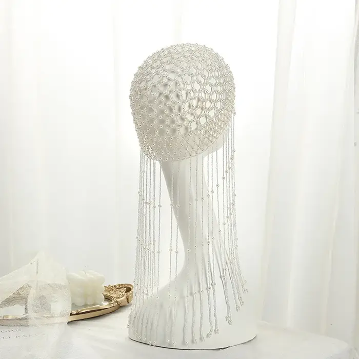 Casque clouté de perles pour dames-chaîne d'accessoires de cheveux de mode pour fête de danse et Banquet d'imitation