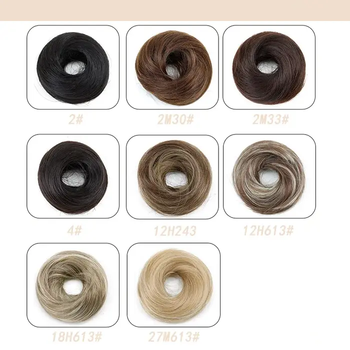 Chignon synthétique lisse de base pour femmes