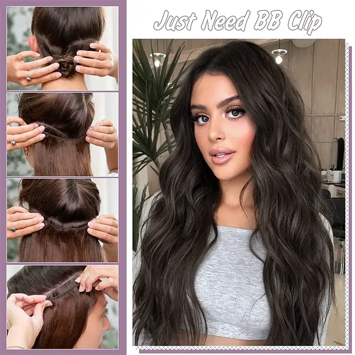Extensions synthétiques longues à clips