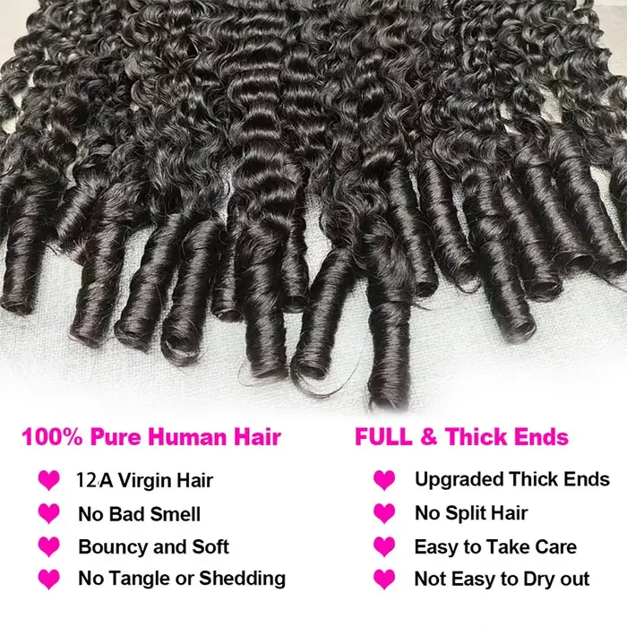 12A Cheveux Humains Bouclés Birmans Non Traités