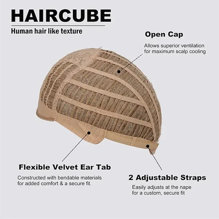 HAIRJOY – perruque synthétique brune courte et lisse pour femmes